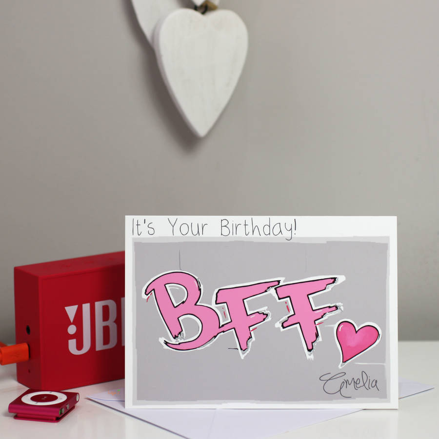 personalised acronym birthday greeting, gift card by liza j design