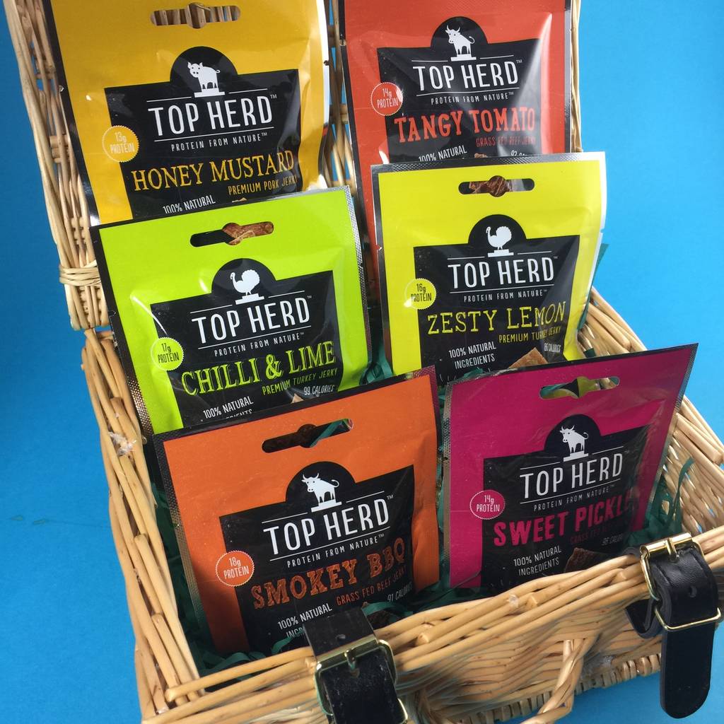 jerky variety box six snack packs by top herd