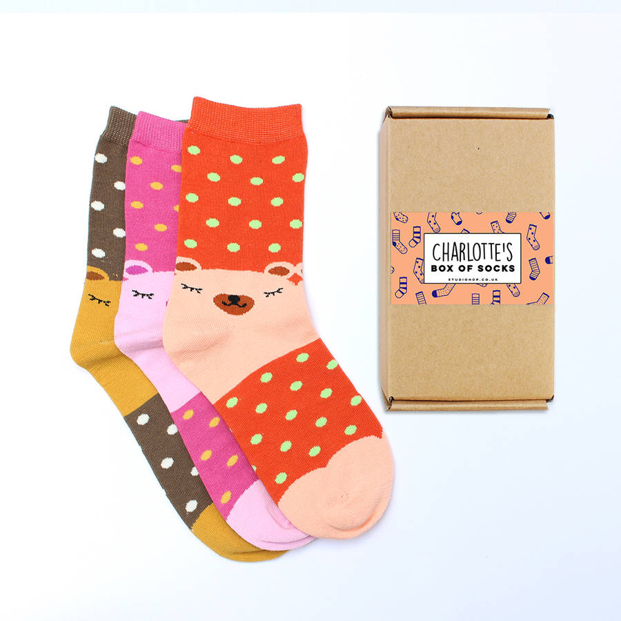 personalised socks gift box by studio hop