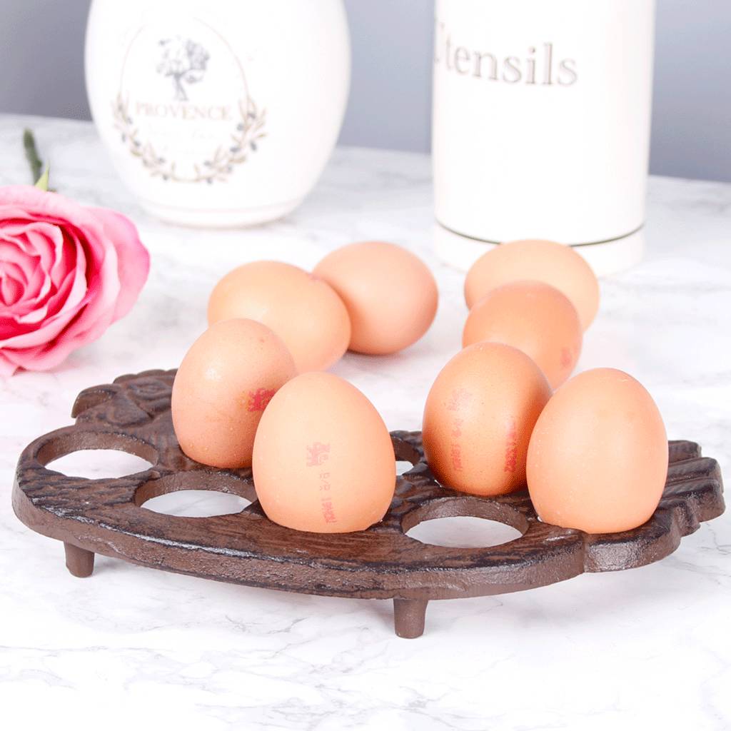 hen iron eggs plate by dibor