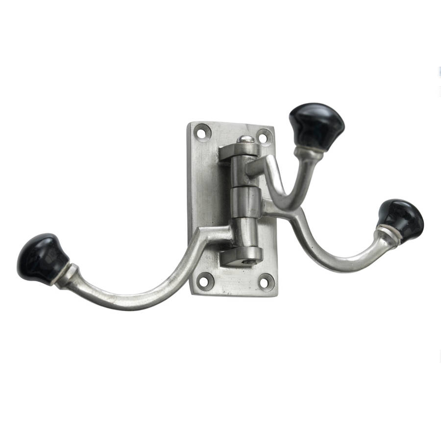 vintage style black and silver swivel hooks by posh totty designs