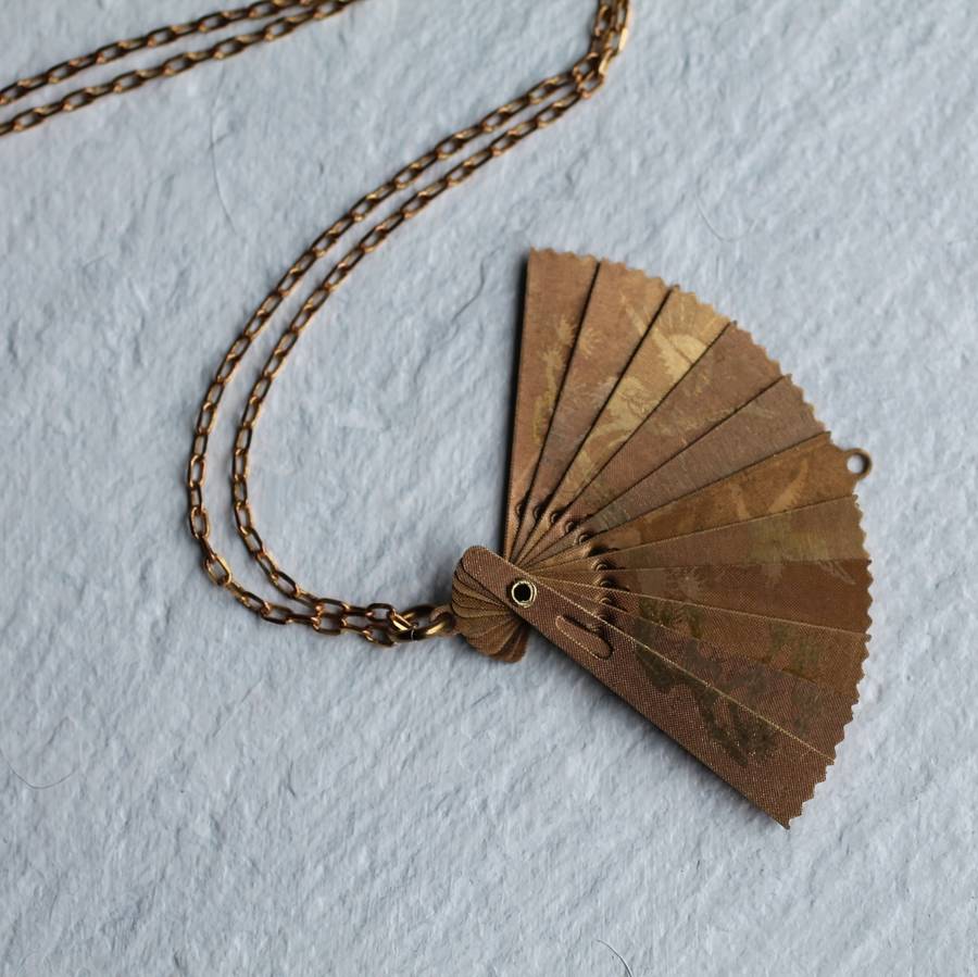 fan necklace by silk purse, sow's ear