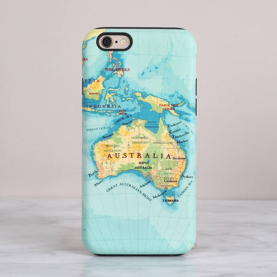 australia map iphone samsung phone case by bombus
