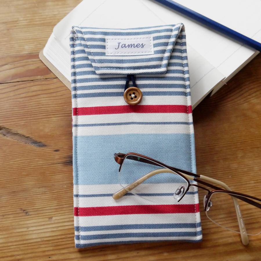 personalised men's glasses case by jackie martin designs