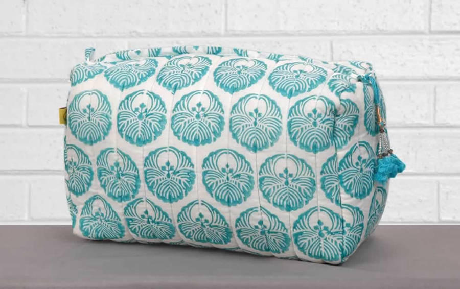 quilted wash bag