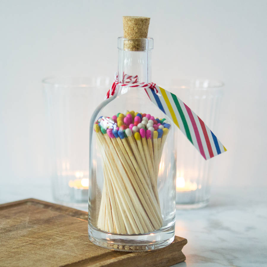 bottle of luxury matches by berylune