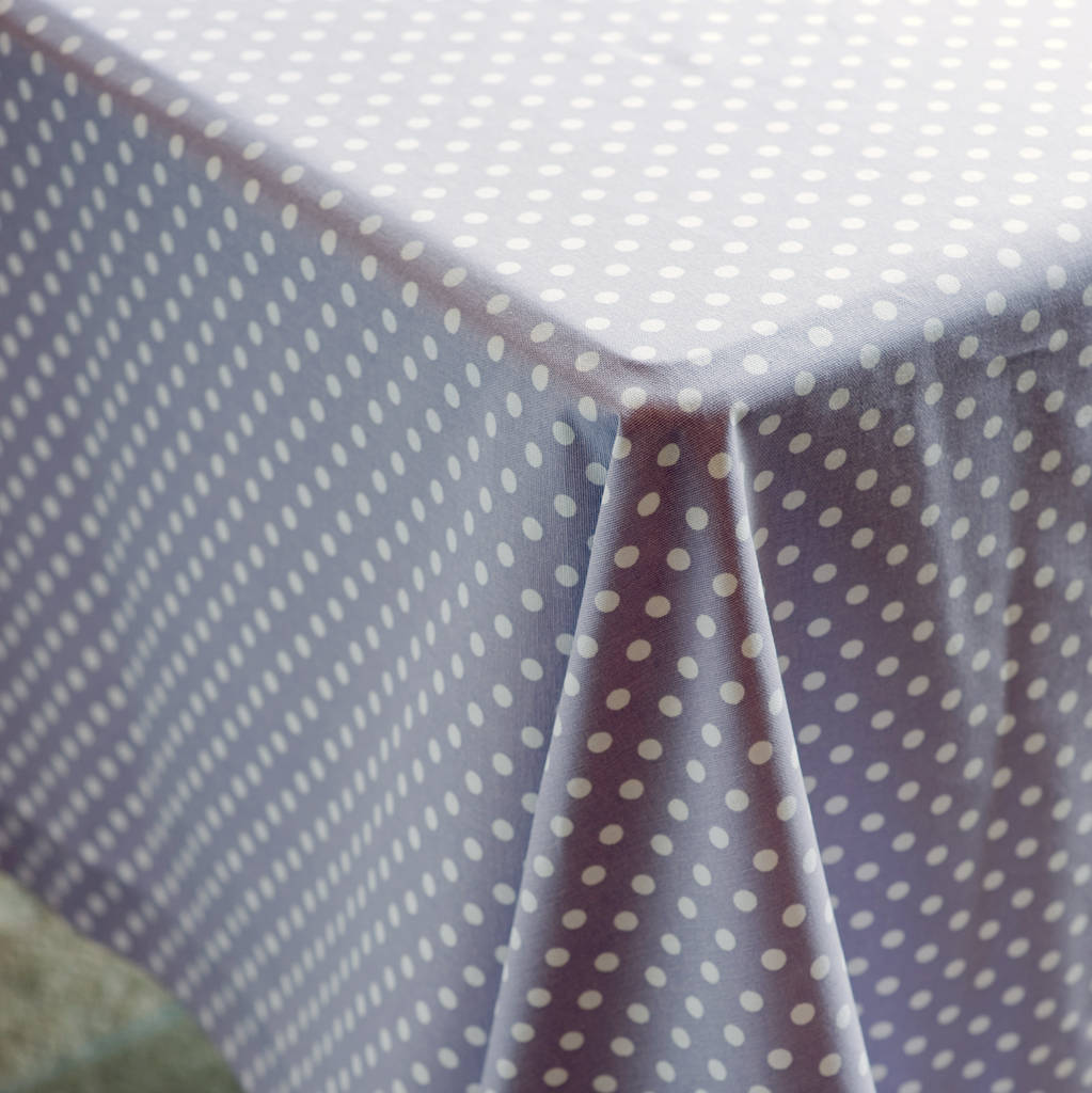 Lavender Polka Dot Table Cloth By Cottage In The Hills