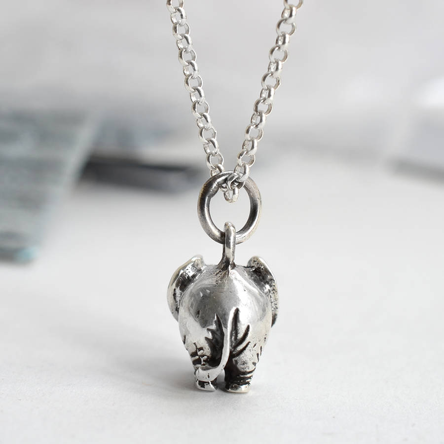 original_sterling silver elephant necklace