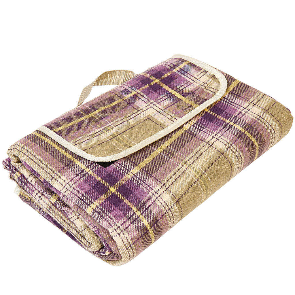 deluxe purple tartan picnic rug by dibor