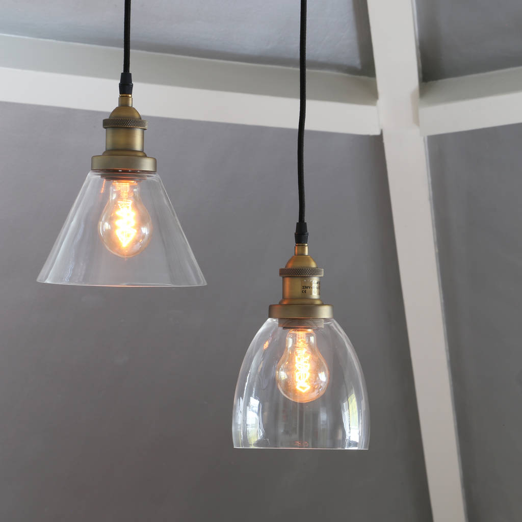 Vintage Style Glass Pendant Lights By Primrose Plum Notonthehighstreet Com