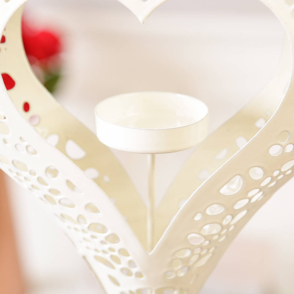 copper hanging heart tea light holder by dibor