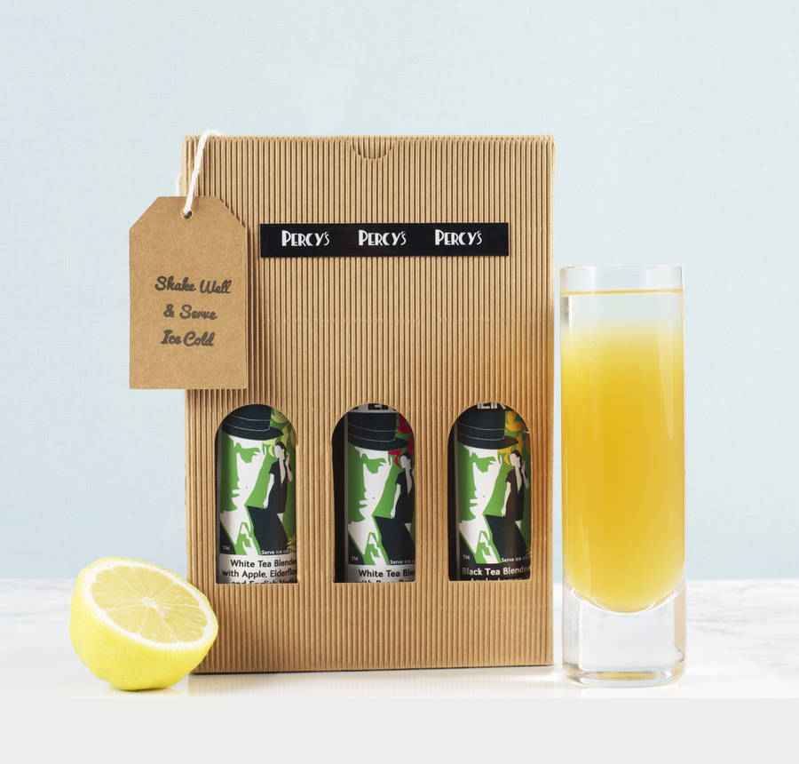 trio of vodka iced teas drinks gift set by the house of percy