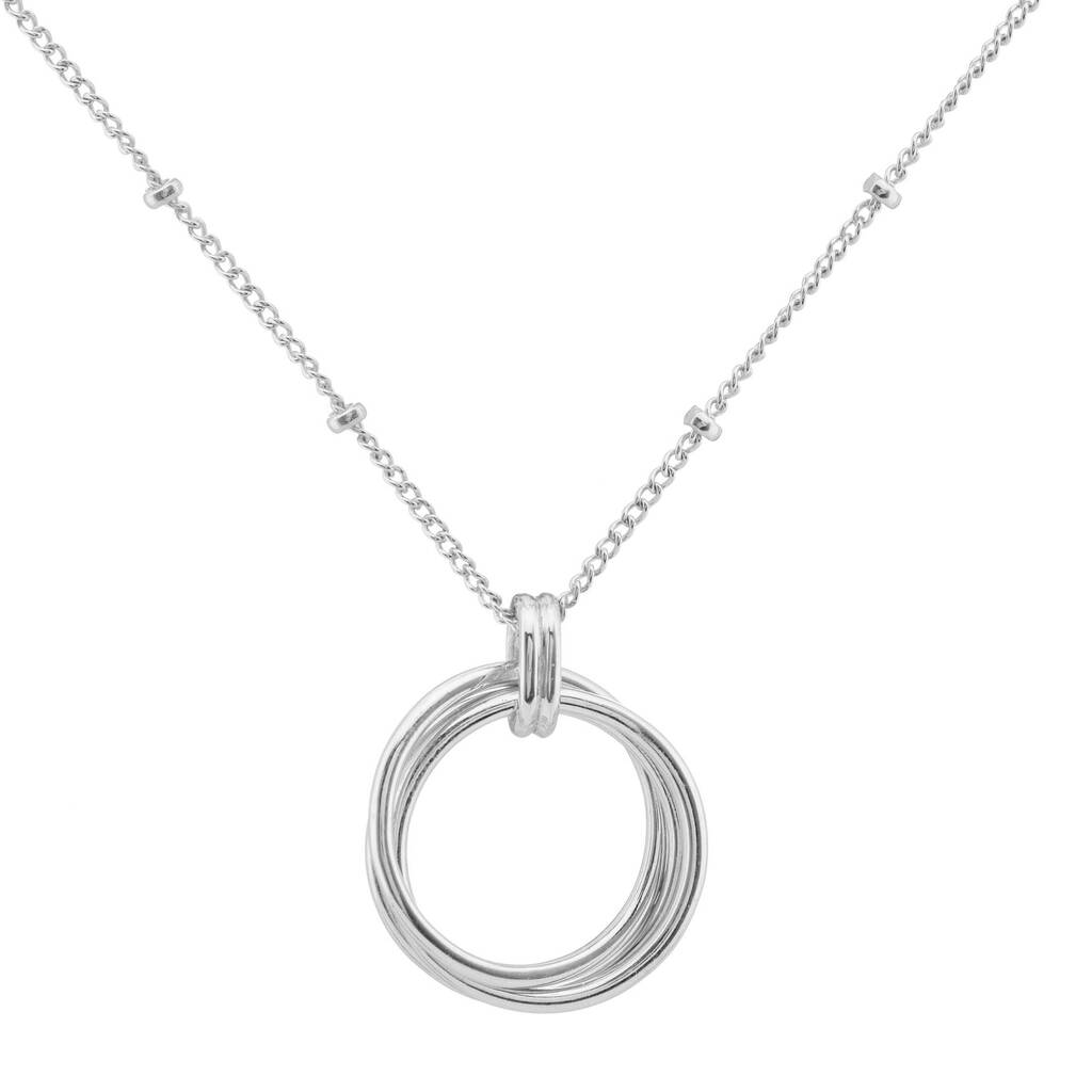 Cordoba Triple Ring Sterling Silver Necklace By Auree Jewellery