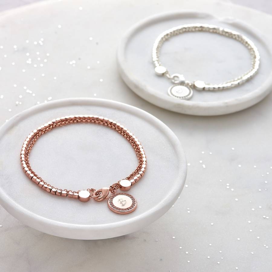personalised double strand bracelet by lily belle