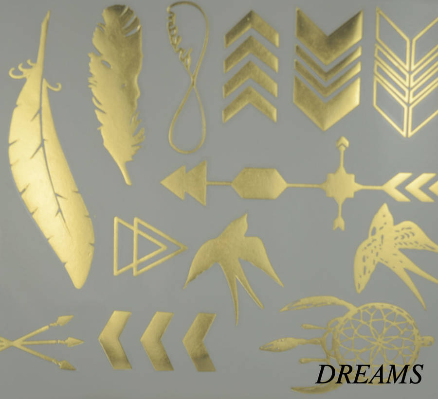 gold metallic temporary tattoos by eni