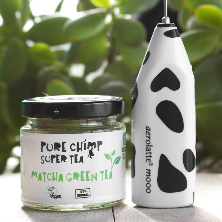 matcha green tea 50g + electric matcha whisk by purechimp