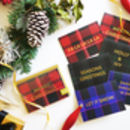 Luxury Tartan And Gold Foil Christmas Card By Cj Designs ...