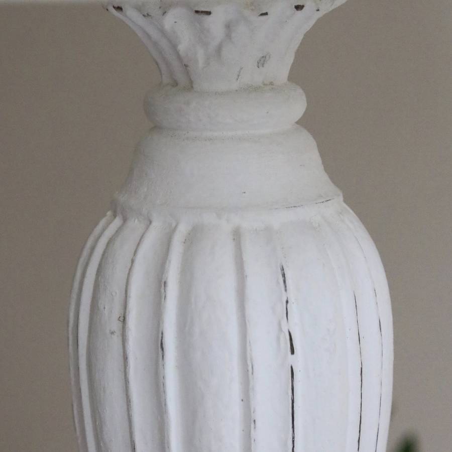 white french distressed wooden table lamp by victoria jill