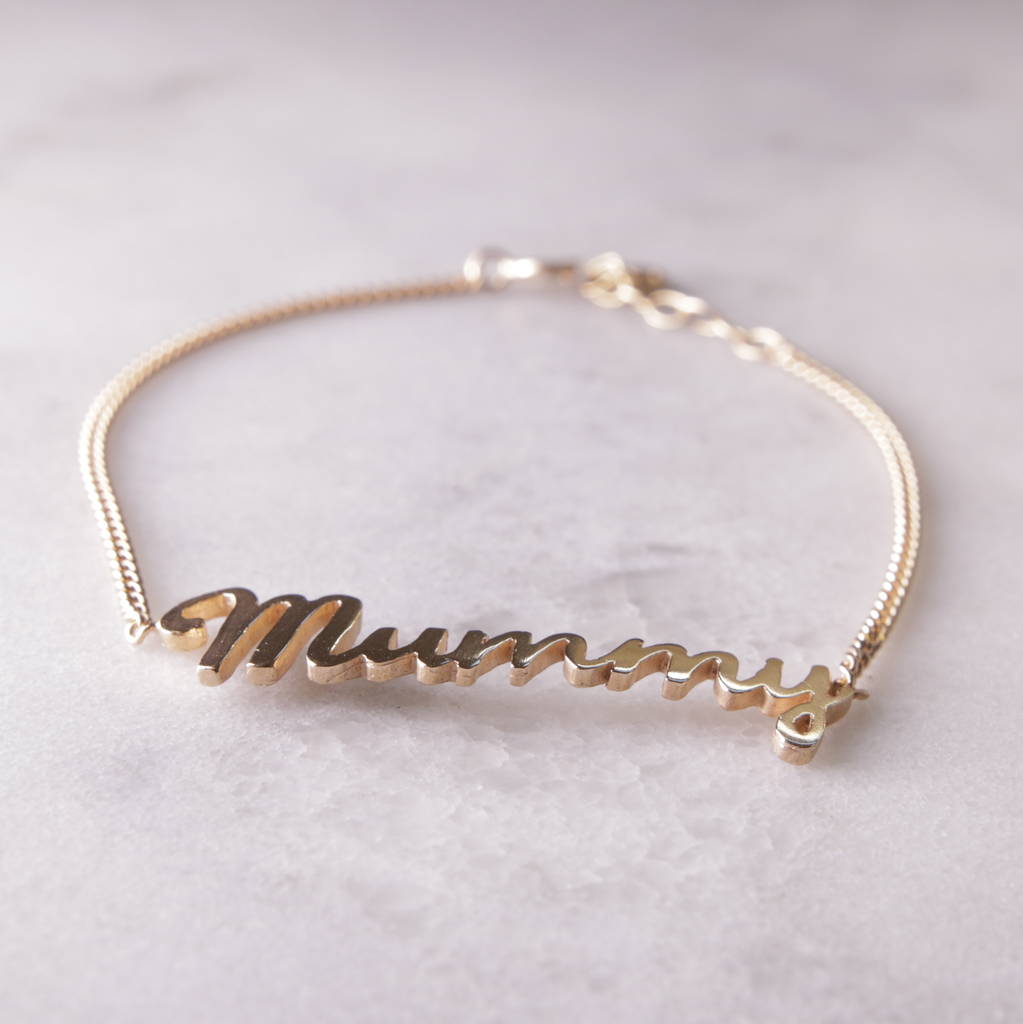 Mummy bracelet sterling silver Clearance