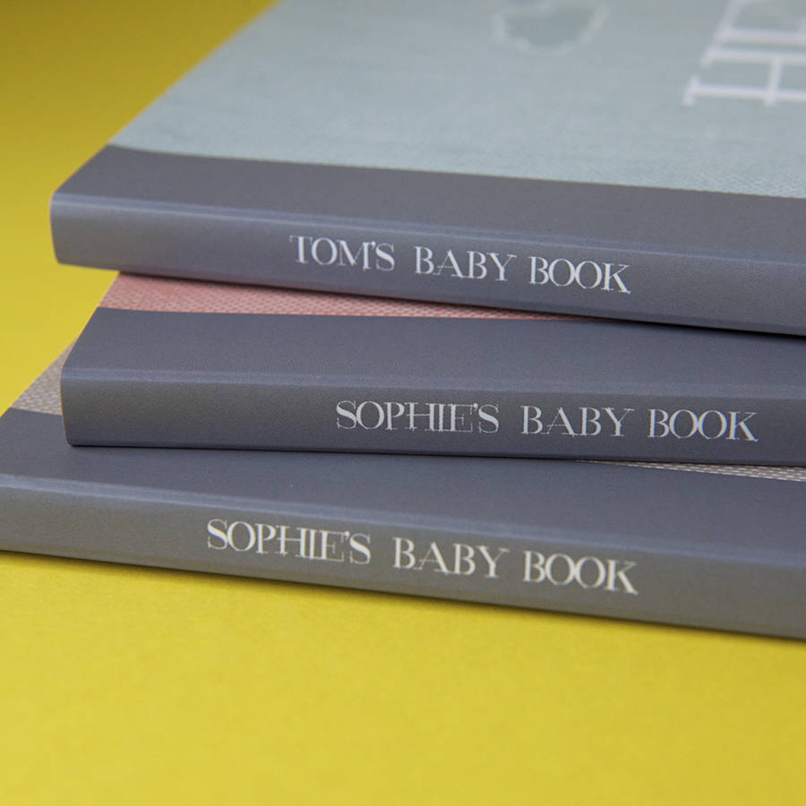 personalised baby journal and record book by illustries