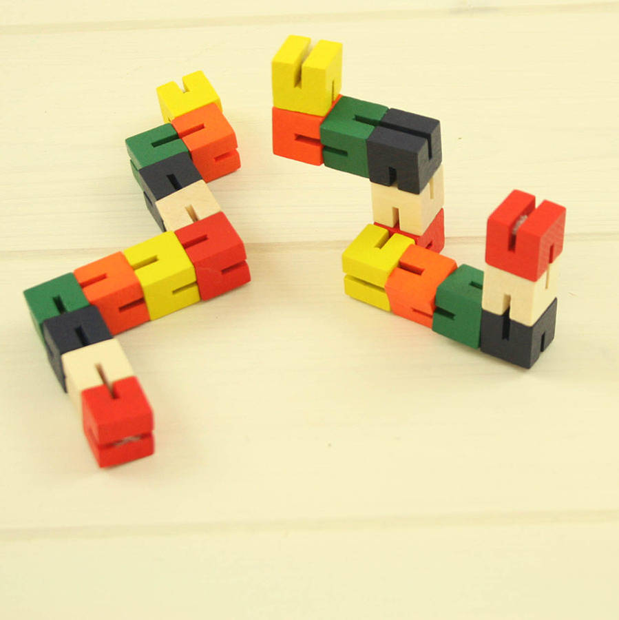 twist and lock wooden blocks set of six by when i was a kid