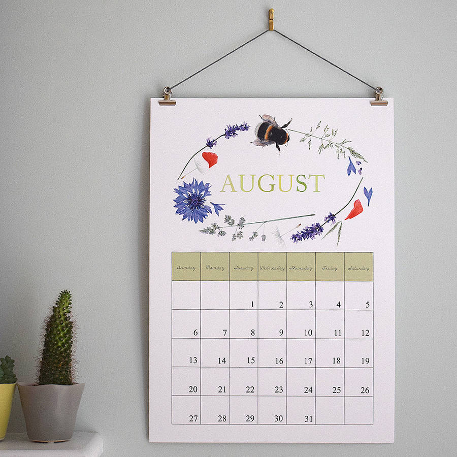 2017 illustrated wall calendar a3 by naomi stay