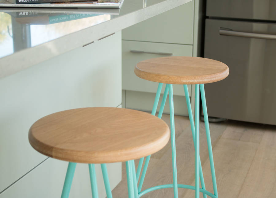 Bar Stool With Hairpin Legs Choice Of Colours By Cord