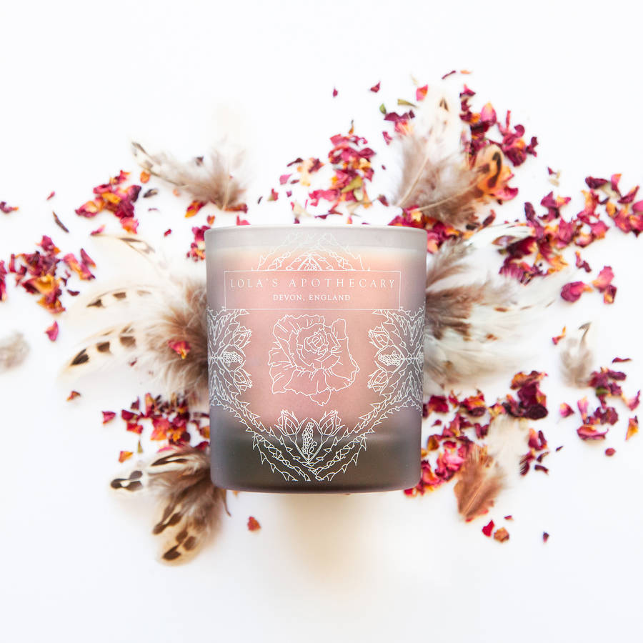 delicate romance naturally fragrant candle by lola's apothecary