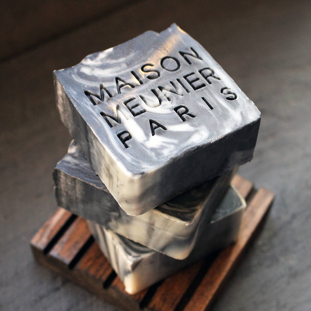 luxury all natural charcoal cleansing bar by maison meunier