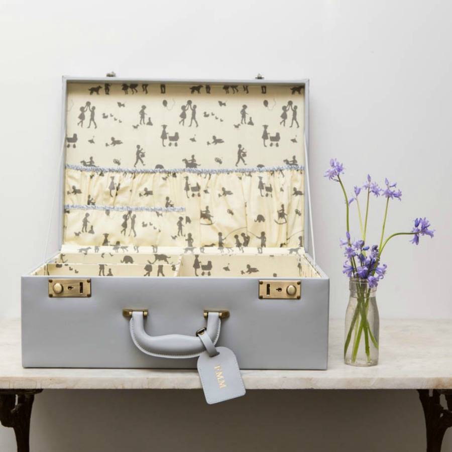 personalised memory suitcase keepsake box and book by meminio