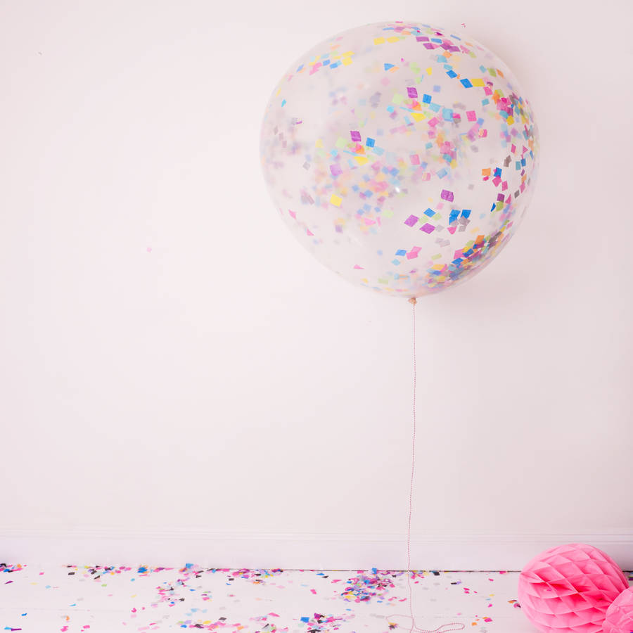 jumbo confetti balloon in a range of colours by pops of colour