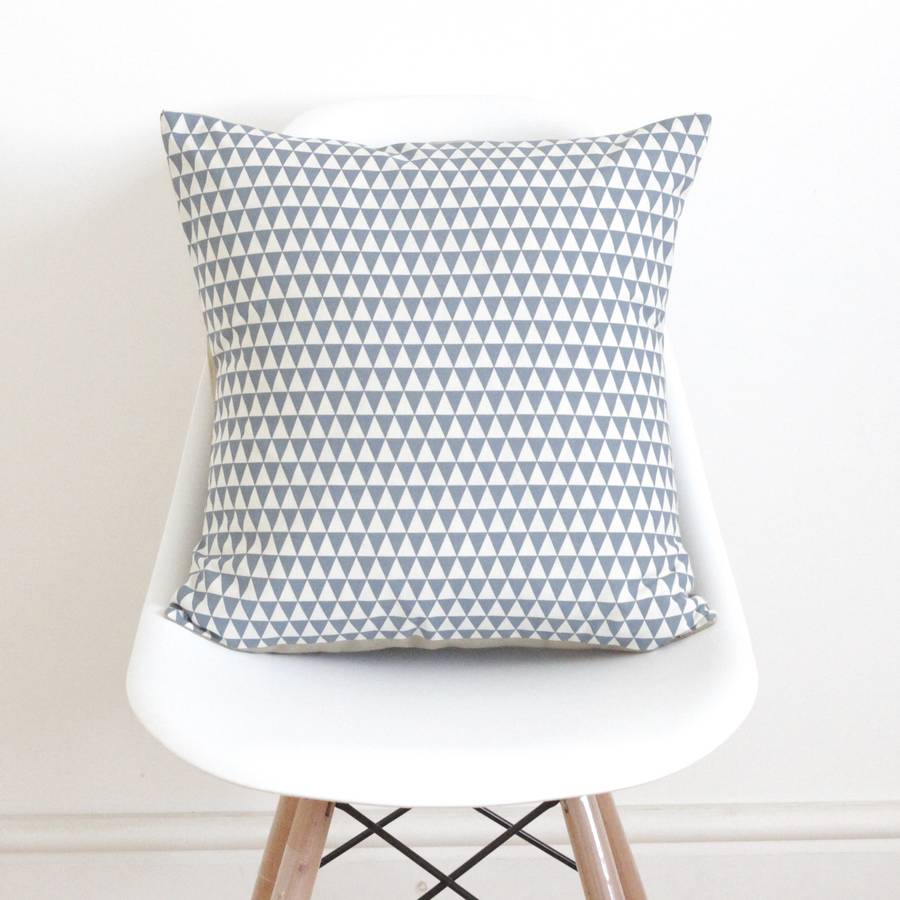 geometric blue cushion cover by quirkybee