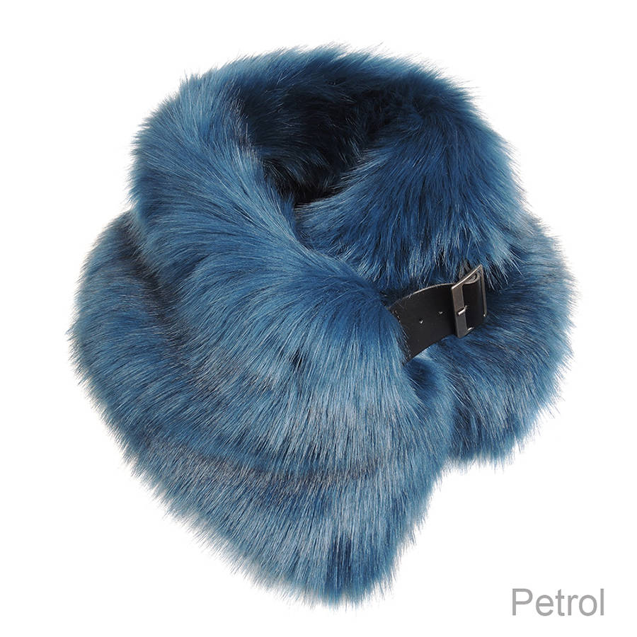 Luxury Faux Fur Buckle Collar By Helen Moore 