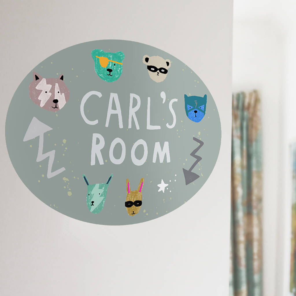 personalised kid's room sign by hanna melin | notonthehighstreet.com