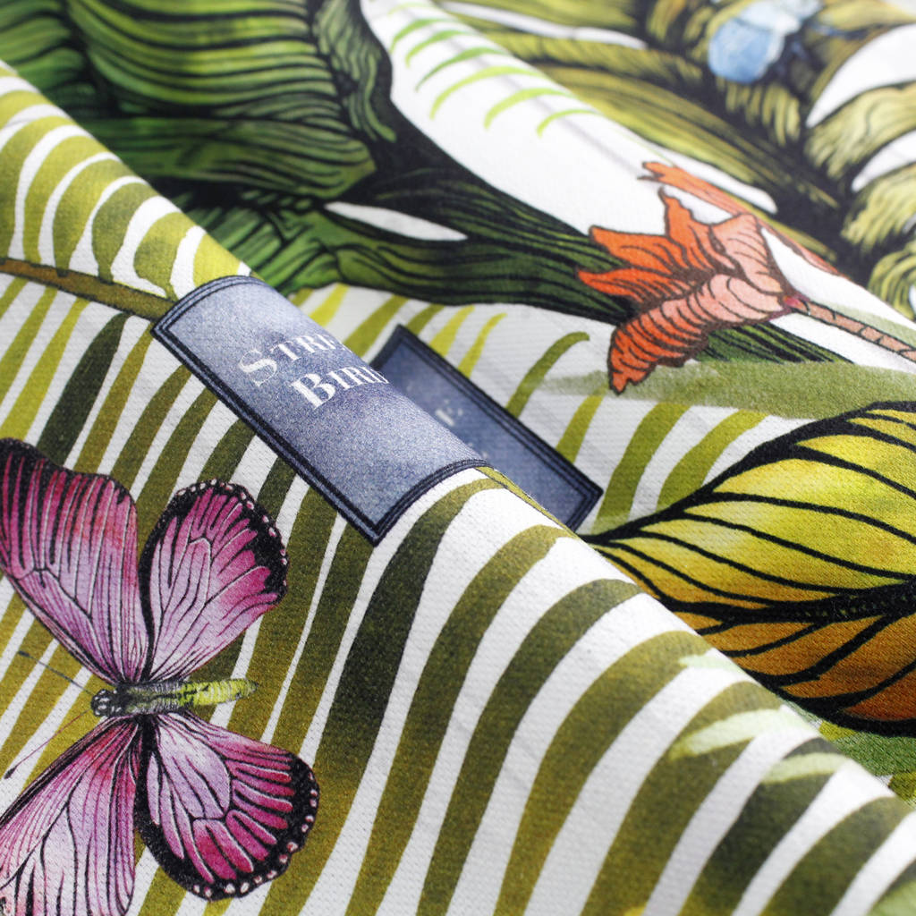 tropical glasshouse botanical print fabric by terrarium designs