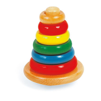 toy ring wooden stacking wobbly company baby notonthehighstreet