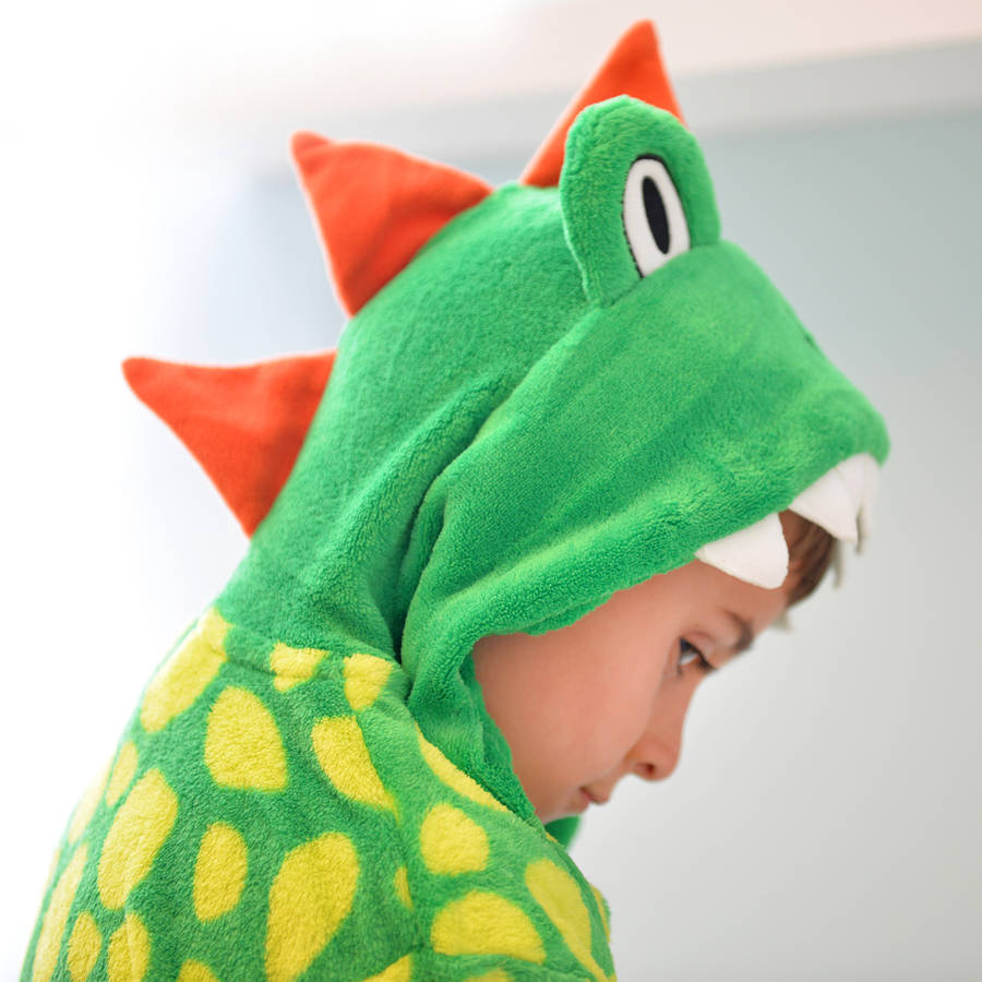 personalised dinosaur dressing gown age 10 to 11 years by a type of