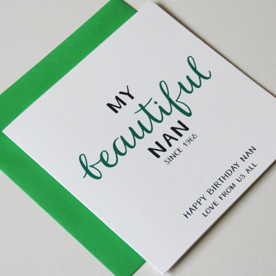 personalised occasions 'my beautiful…' greeting card by the cornish card company