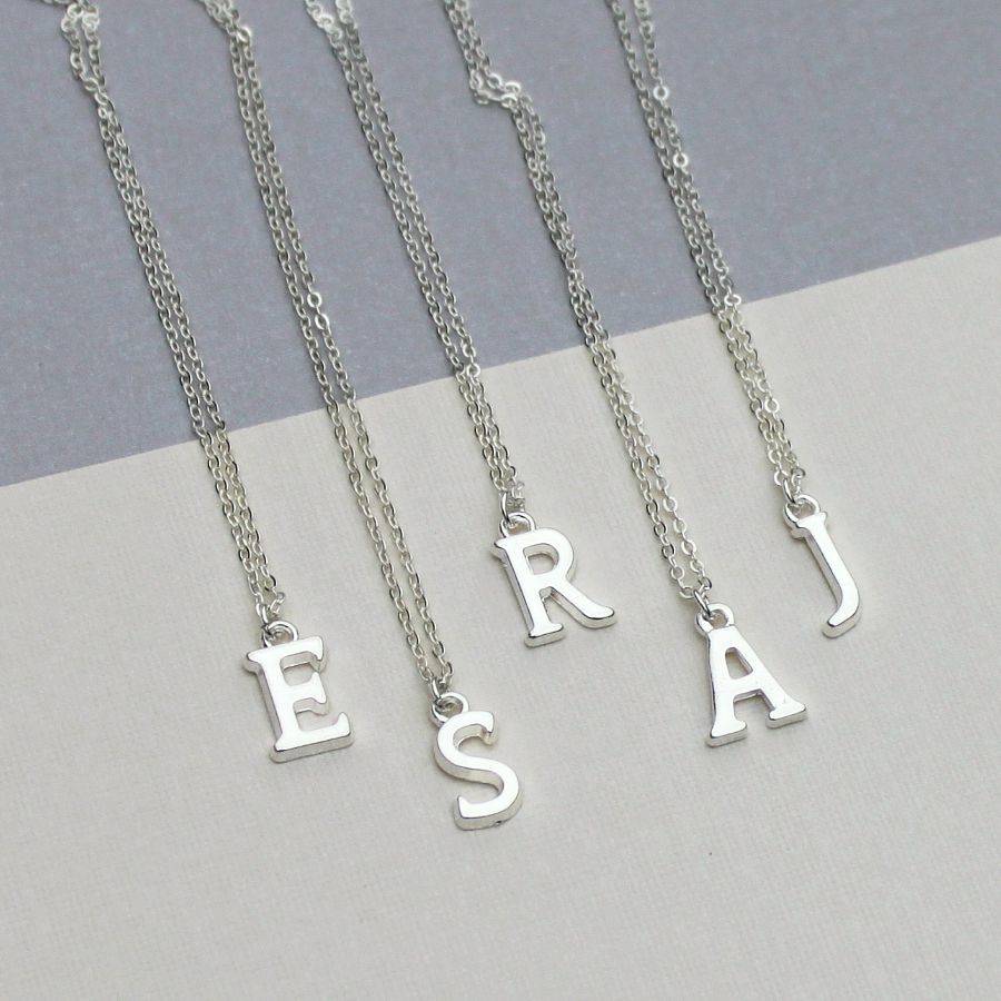initial letter charm necklace by completely charmed