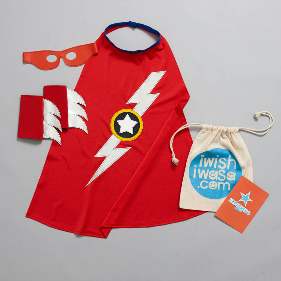 superhero 'lightening bolt' costume gift set by iwishiwasa