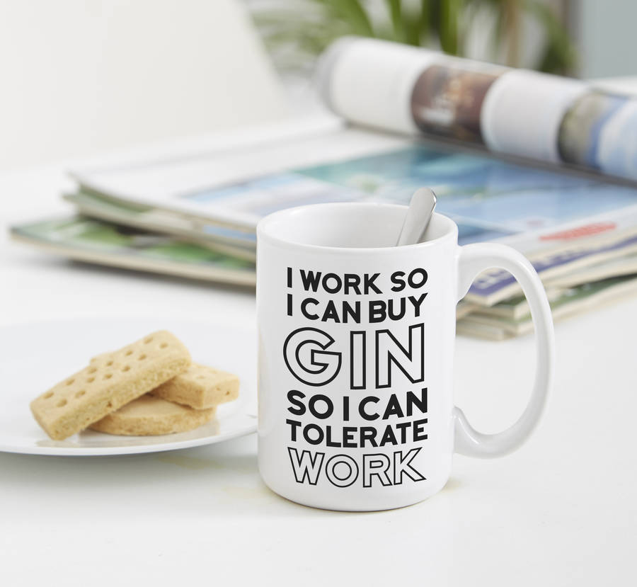 Gin Funny Ceramic Mug By Fuzzy And Birch 5311