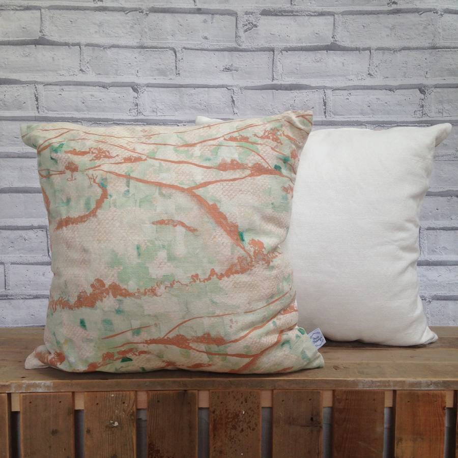 the downs watercolour natural linen cushion by miss meaney's