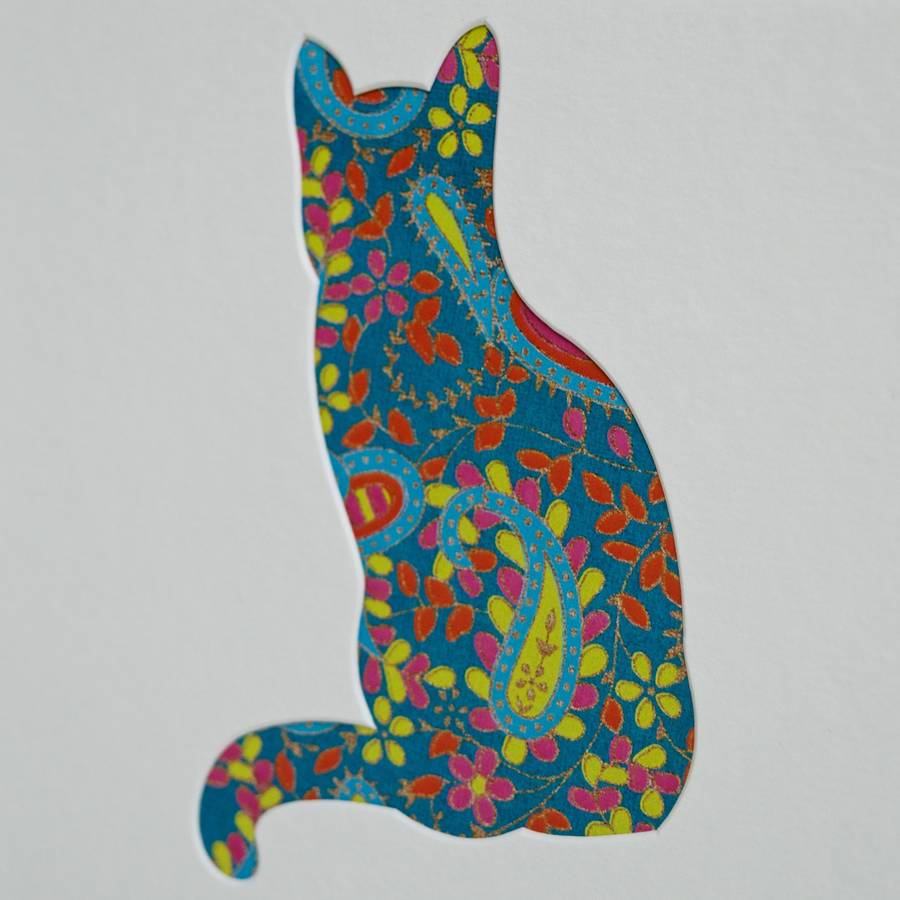 framed cat cut out picture by outshine art