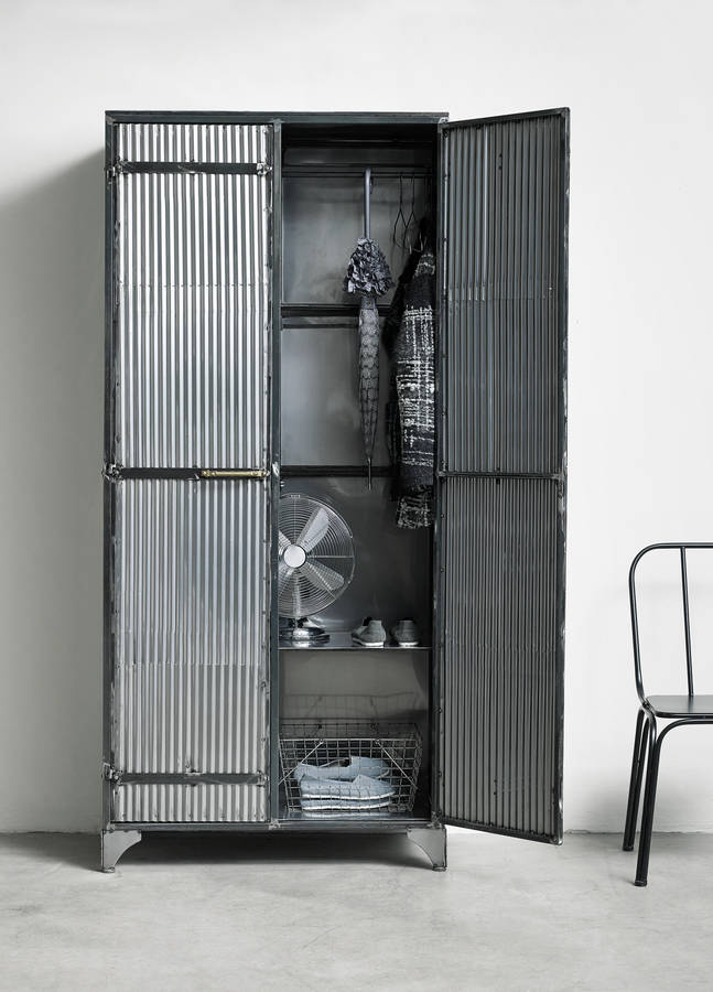 industrial corrugated iron wardrobe by i love retro