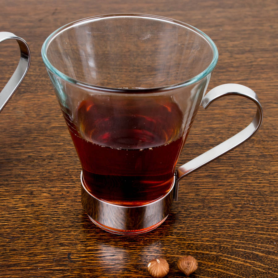 contemporary mulled wine glass and stainless steel mug by dibor