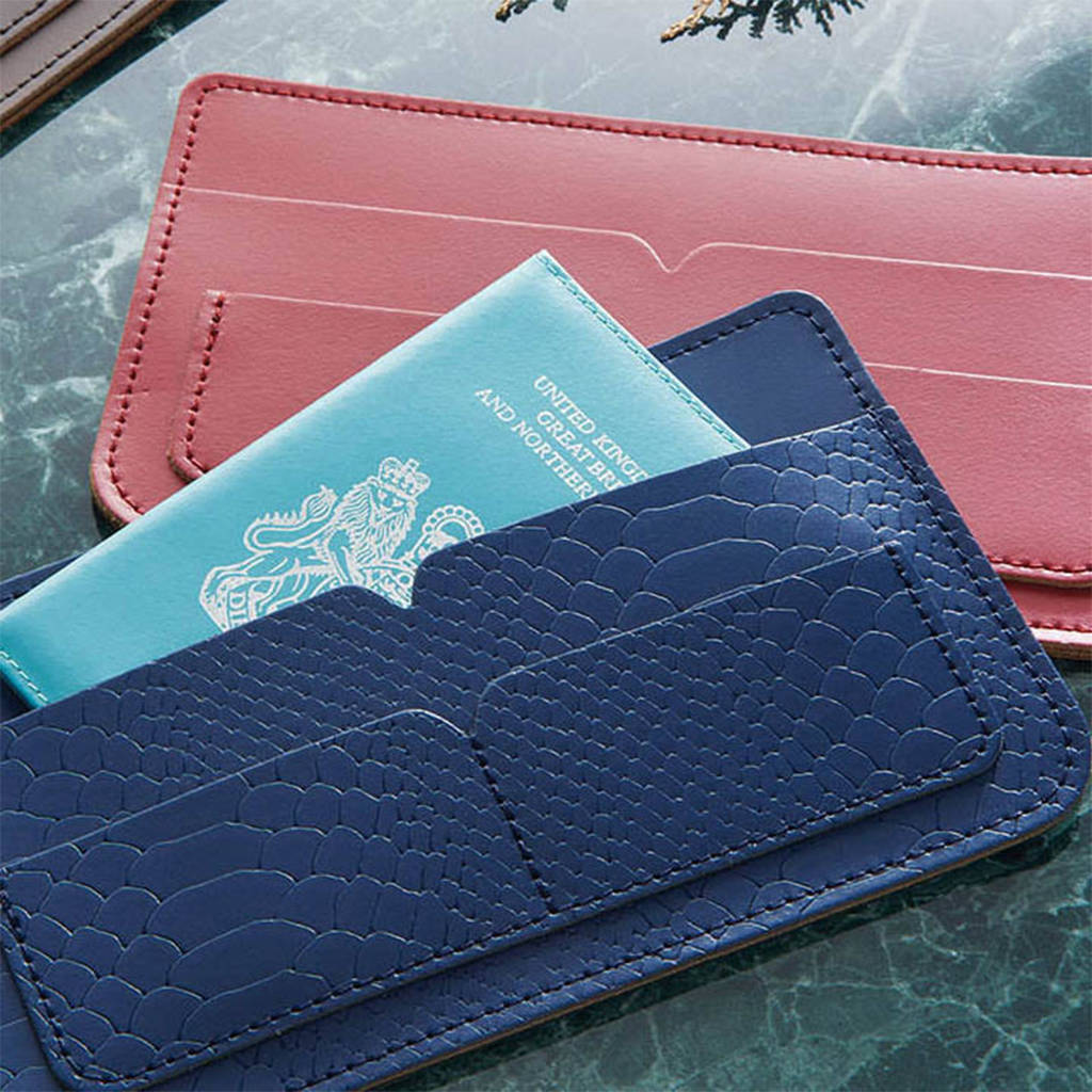 personalised travel wallet by britstitch