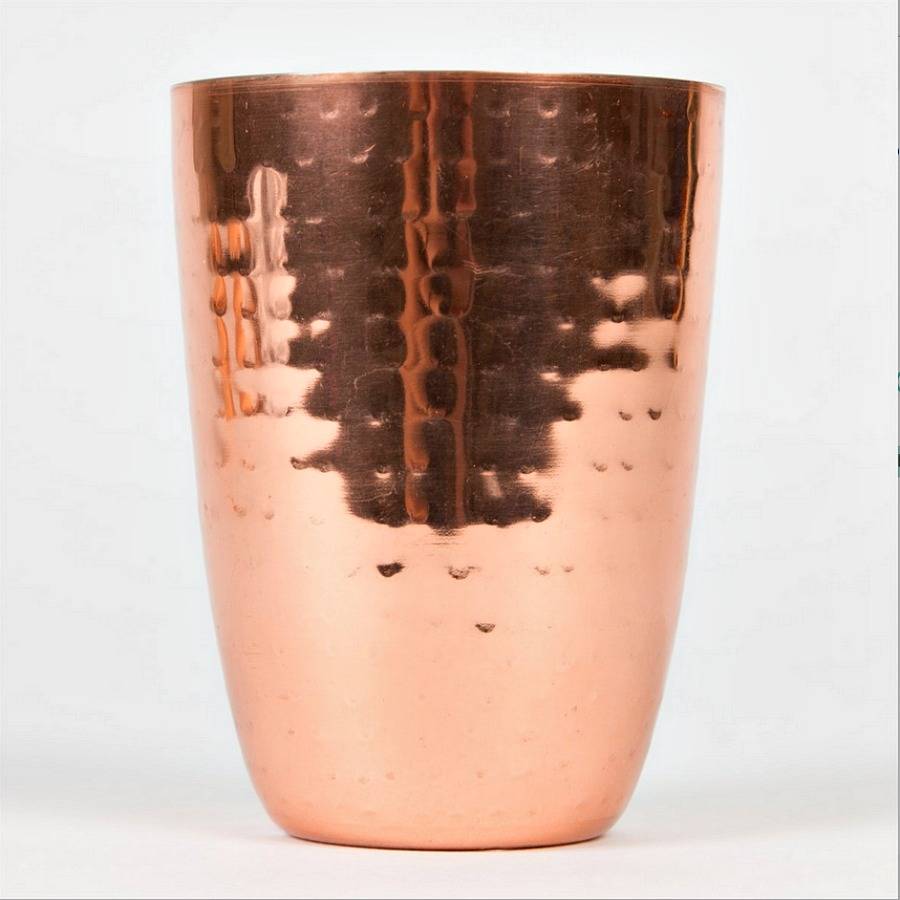 hammered effect copper cup by posh totty designs interiors