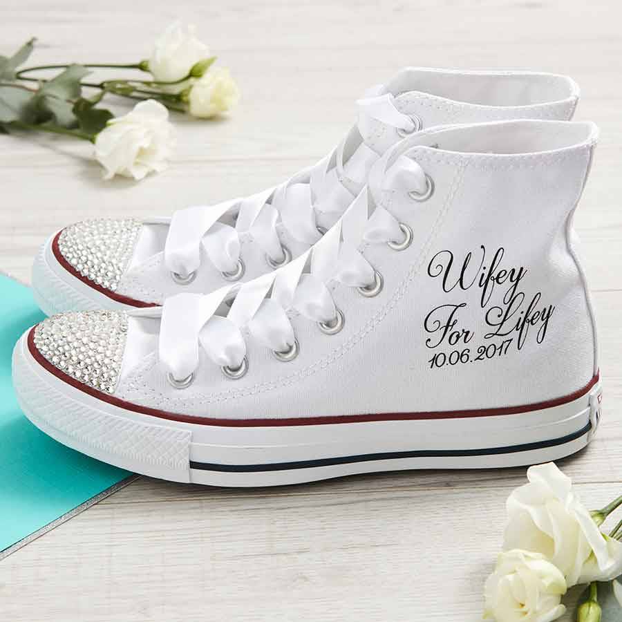 bride wedding converse shoes wifey for lifey by nappy head 