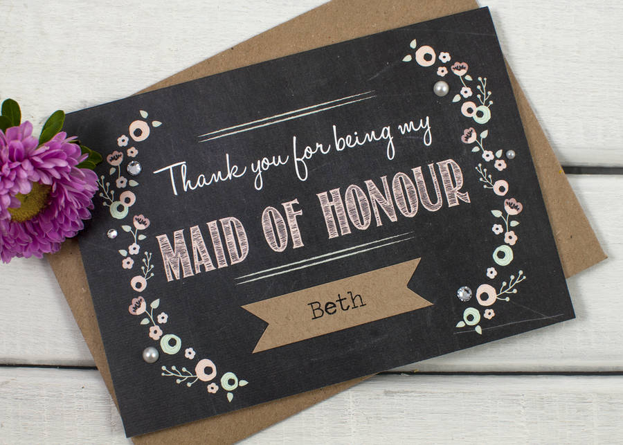 thank you card for maid
