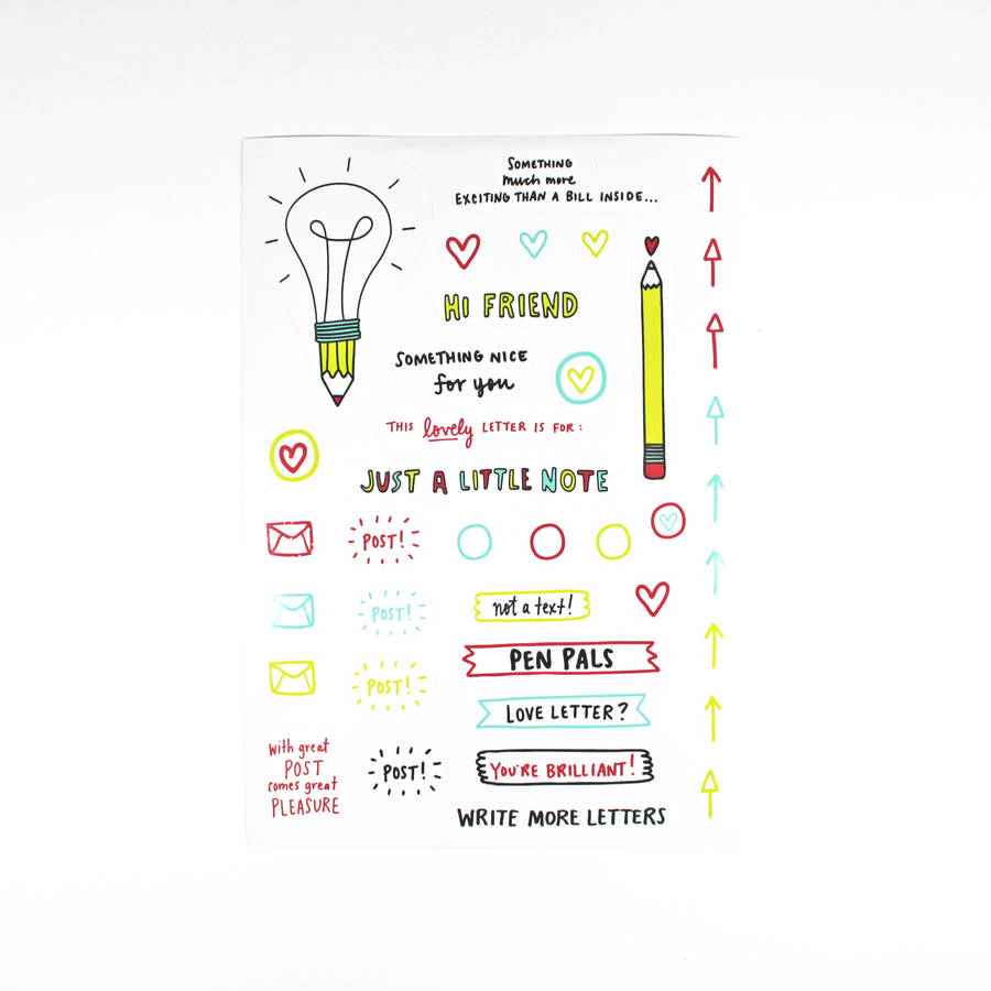 write more letters stationery set by angela chick